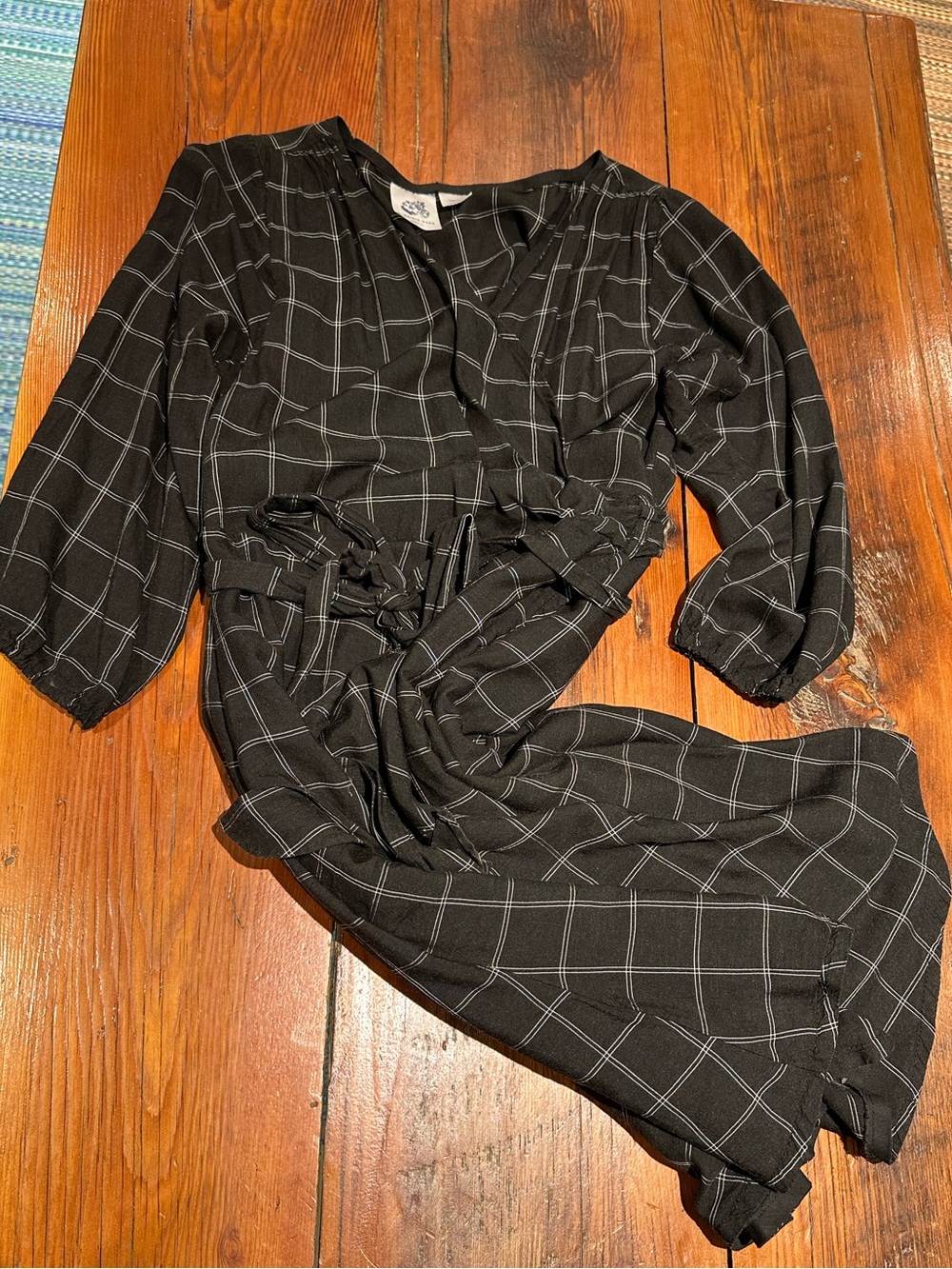 Virginia Dare Dress Co Wrap Dress, Black, Women's Sm